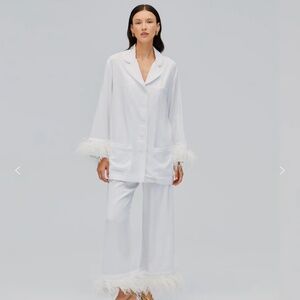 Sleeper Feather Party Pajamas in White Size XS